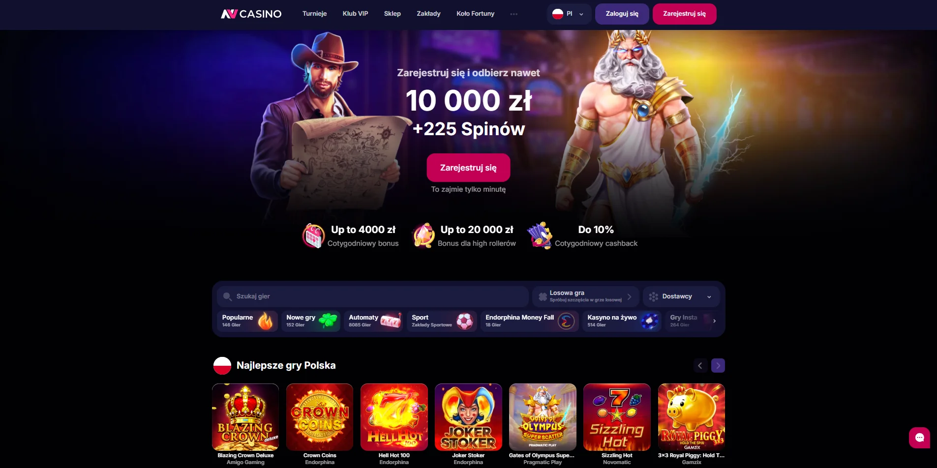 NVCasino – aktualne promocje, bonusy bez depozytu i oferty powitalne pakiet startowy NVCasino – aktualne promocje, bonusy bez depozytu i oferty powitalne